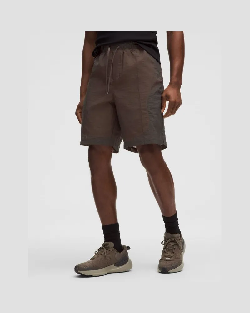LULULEMON Shorts mit -Einsatz SLNSH Kollektion für Männer – 23 cm – Größe in Stoney/True Tangerine Stoney