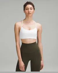 LULULEMON Flow Y BH Nulu Leichter Halt A/C-Cups White