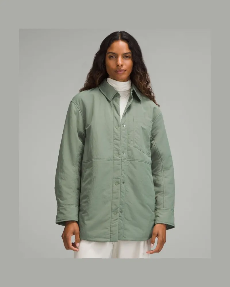LULULEMON Leichte isolierte Hemdjacke für Frauen – Größe in Grey Eucalyptus Grey