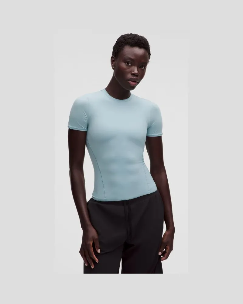 LULULEMON Wundermost Hüftlanges Kurzarmshirt mit Rundhalsausschnitt aus Ultra-Soft Nulu für Frauen – Größe in Seafoam Seafoam