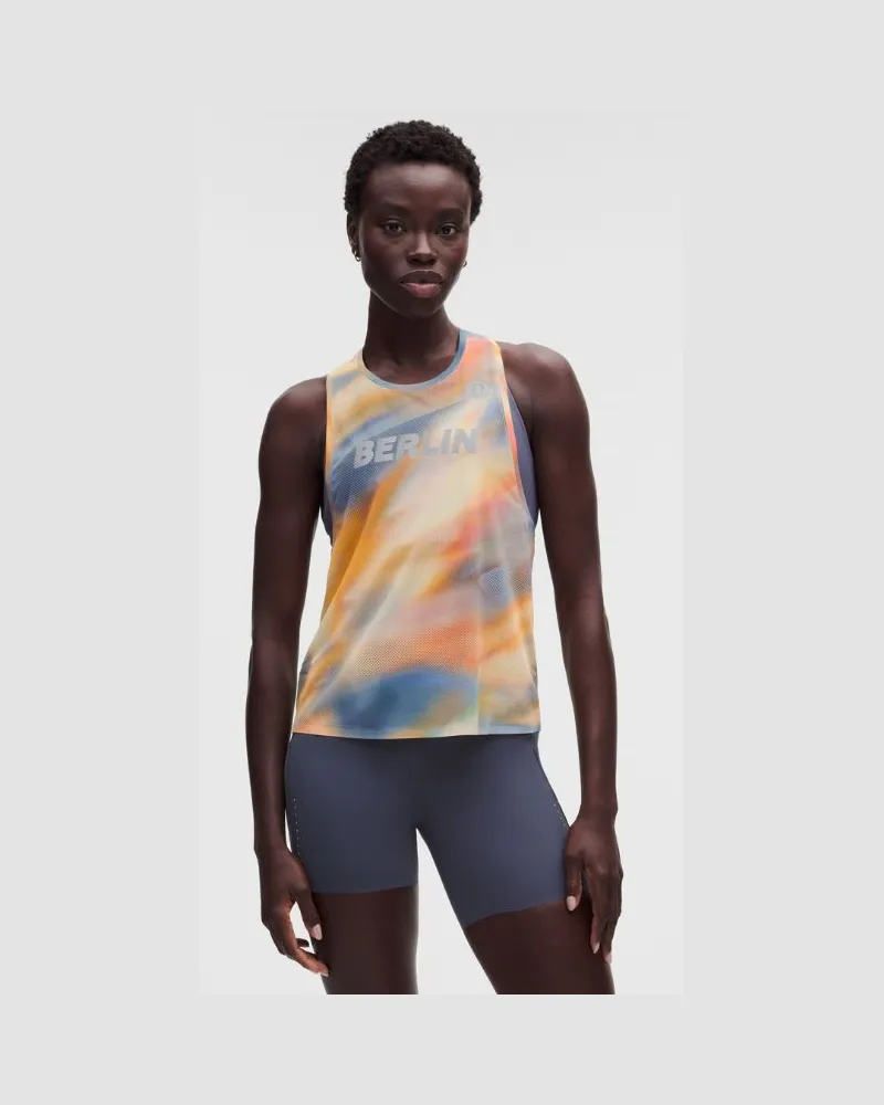 LULULEMON Fast and Free Singlet Berlin 2026 für Frauen – Orange – Größe Motion