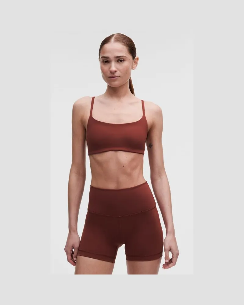 LULULEMON Wunder Train BH mit Racerback-Trägern Leichter Halt A/B-Cups für Frauen – Größe in Cranberry Charm Cranberry