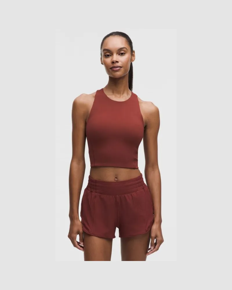 LULULEMON Swift Speed Crop-Tanktop für Frauen – Größe in Cranberry Charm Cranberry