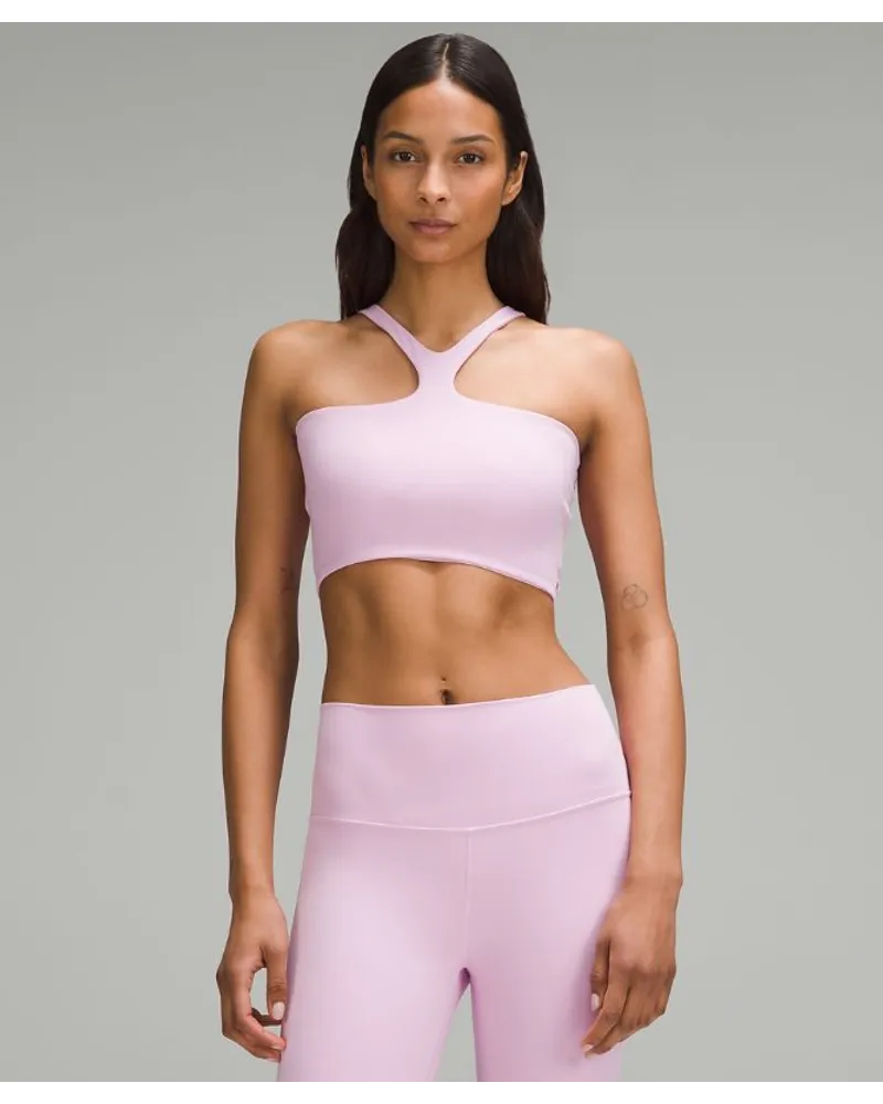 LULULEMON Bend This BH mit V-Ausschnitt und Racerback Leichter Halt A–C-Cups Vitapink