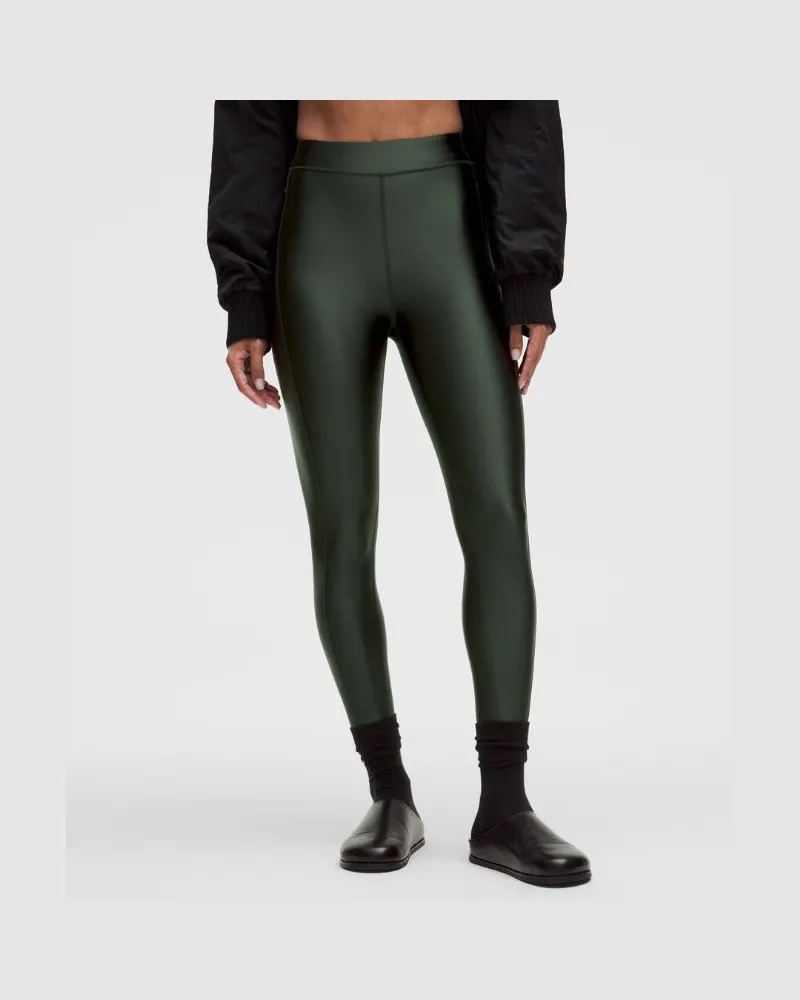 LULULEMON Leggings mit Satinschimmer und hohem Bund für Frauen – 64 cm – Größe in Blackened Pine Blackened