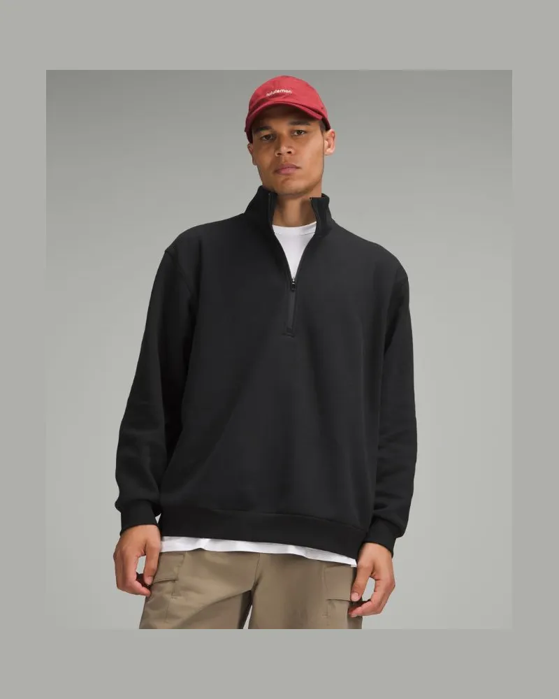 LULULEMON Steady State Sweater mit halblangem Reißverschluss für Männer – Größe in Black Black