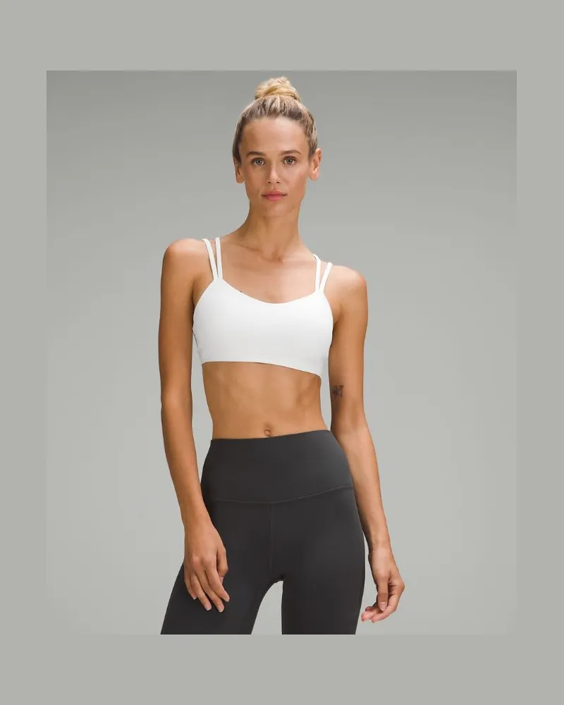 LULULEMON Like a Cloud BH Gerippt leichter Halt B/C-Cups für Frauen – Größe in White White