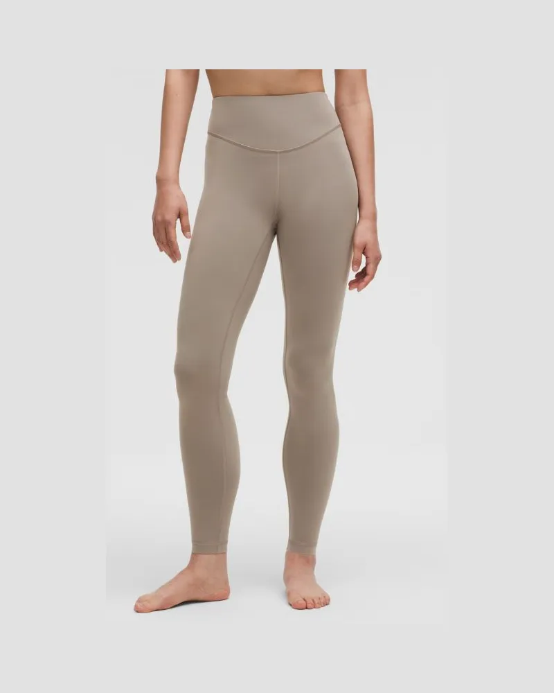 LULULEMON Wunder Under Leggings aus mit hohem Bund für Frauen – 71 cm – Khaki – Größe Warm