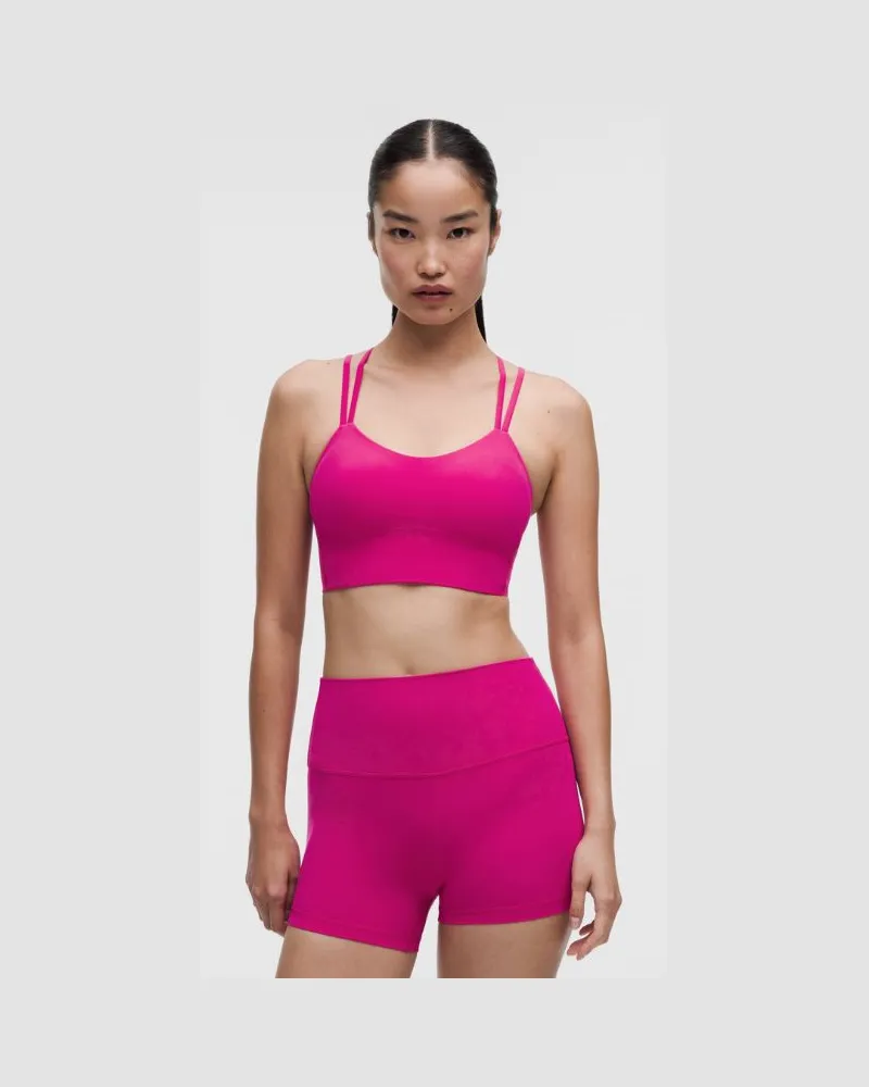 LULULEMON Like a Cloud Longline-BH Leichter Halt B/C Cups für Frauen – Größe in Pink Flare Pink