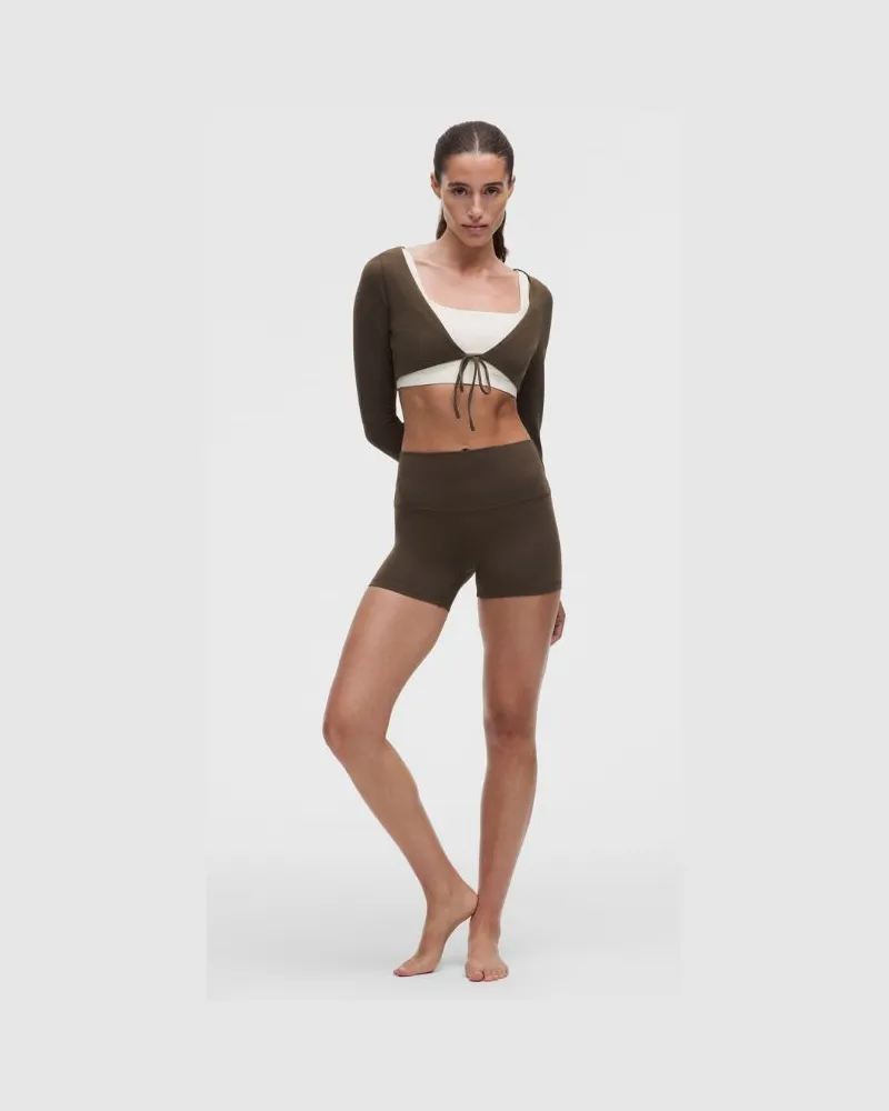 LULULEMON Align Shorts mit hohem Bund für Frauen – 10 cm – Größe in Walnut Crunch Walnut