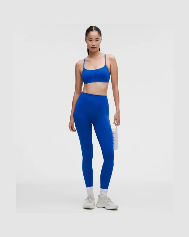 LULULEMON Get Low Trainings-Leggings mit hohem Bund für Frauen – 64 cm – Größe in Beach Ball Blue/Hyper Blue Beach