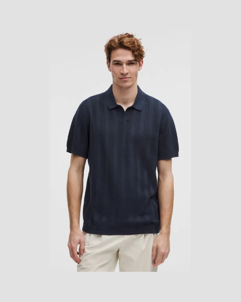 LULULEMON Kurzärmliges Poloshirt aus Baumwollgemisch für Männer – Größe in Club Blue Club