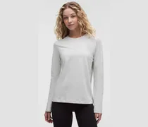 The Classic-Langarmshirt aus Jerseymaterial für Frauen – Größe in Heathered Core Ultra Light Grey