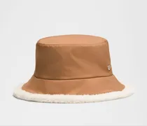 Wendbarer Bucket Hat aus Bouclé-Fleece – Größe in Chestnut Brown/Light Ivory
