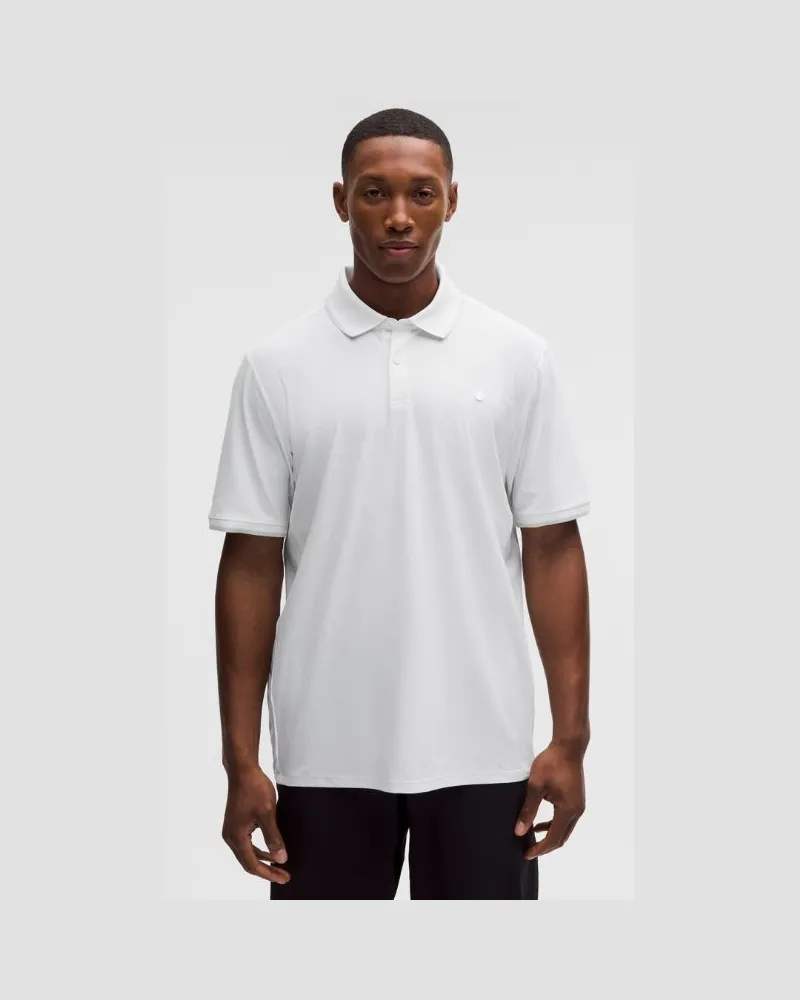 LULULEMON Gestreiftes Tennis-Poloshirt aus mit UV-Schutz für Männer – Größe in White White