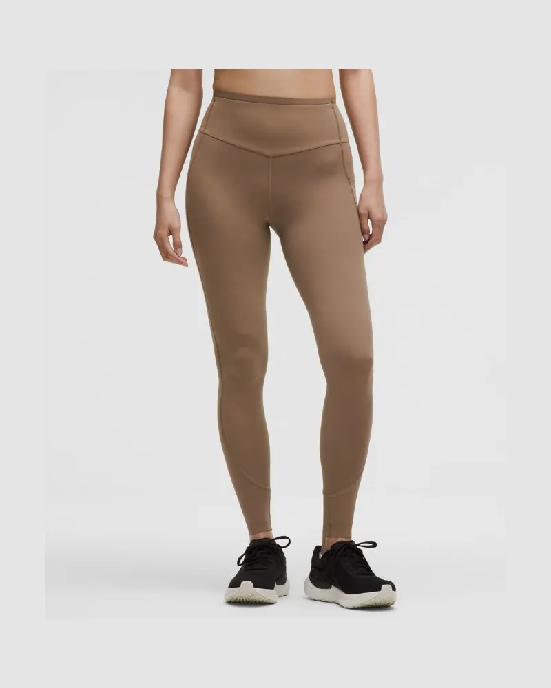 LULULEMON Go Further Lauf-Leggings mit hohem Bund für Frauen – 71 cm – Größe in Taupetastic Taupetastic
