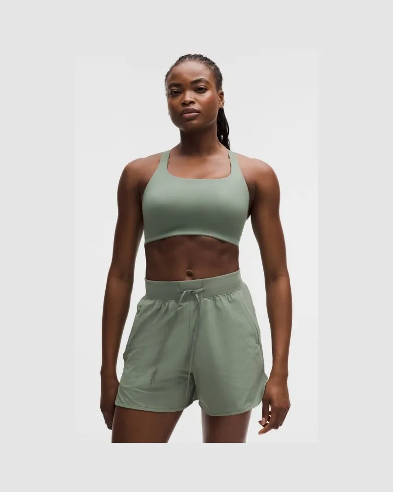 LULULEMON Fitness-BH aus Ultralu mit quadratischem Ausschnitt Mittlerer Halt D/DD-Cups für Frauen – Größe in Willow Leaf Willow