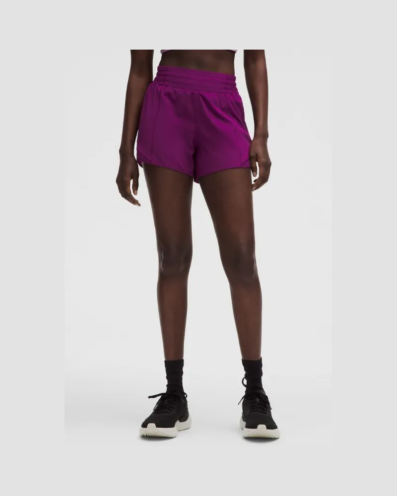 LULULEMON Hotty Hot Shorts mit hohem Bund und Liner für Frauen – 10 cm – Größe in Chilled Grape Chilled