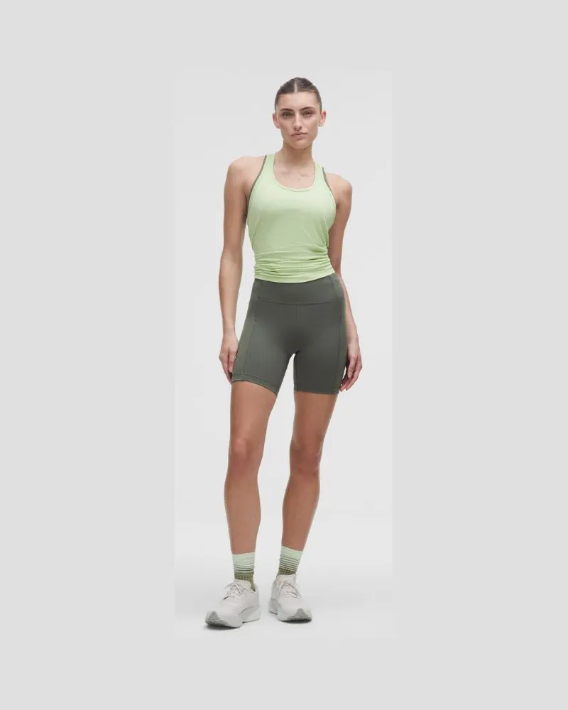 LULULEMON Swift Speed Shorts mit hohem Bund für Frauen – 15 cm – Größe in Palm Deco Palm