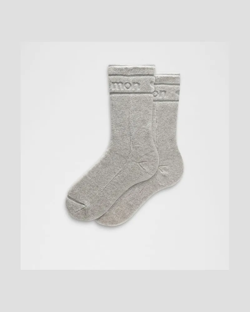 LULULEMON Unisex Crew-Socken aus Terry – Größe in Heathered Ultra Light Grey Heathered