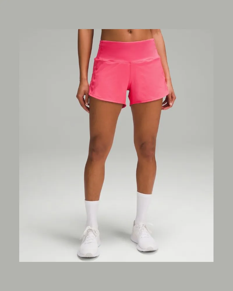 LULULEMON Speed Up Shorts mit Liner und hohem Bund für Frauen – 10 cm – Größe in Glaze Pink Glaze