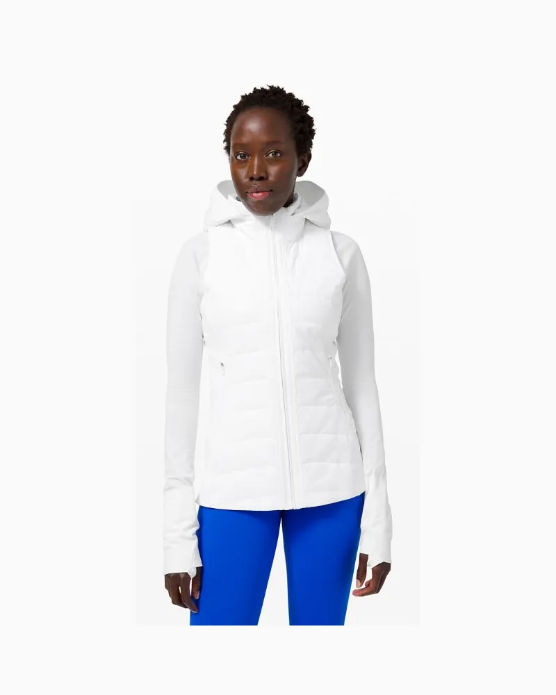LULULEMON Another Mile Weste Kapuze White