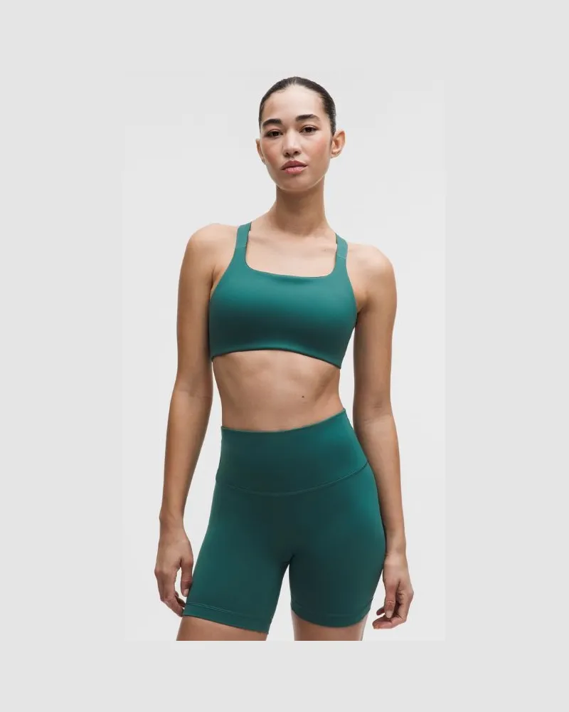 LULULEMON Trainings-BH aus Ultralu mit quadratischem Ausschnitt Mittlerer Halt B/C-Cups für Frauen – Größe in Deep Marina Deep