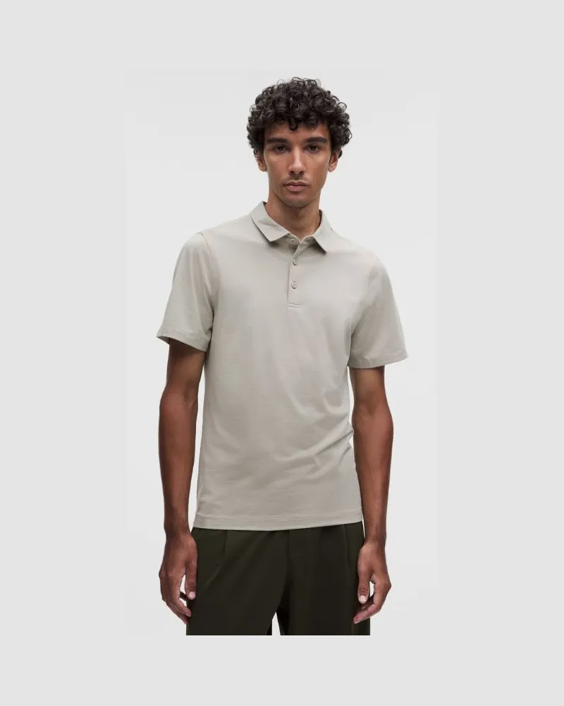 LULULEMON Evolution Kurzarm-Poloshirt für Männer – Größe in Hailstone Grey Hailstone