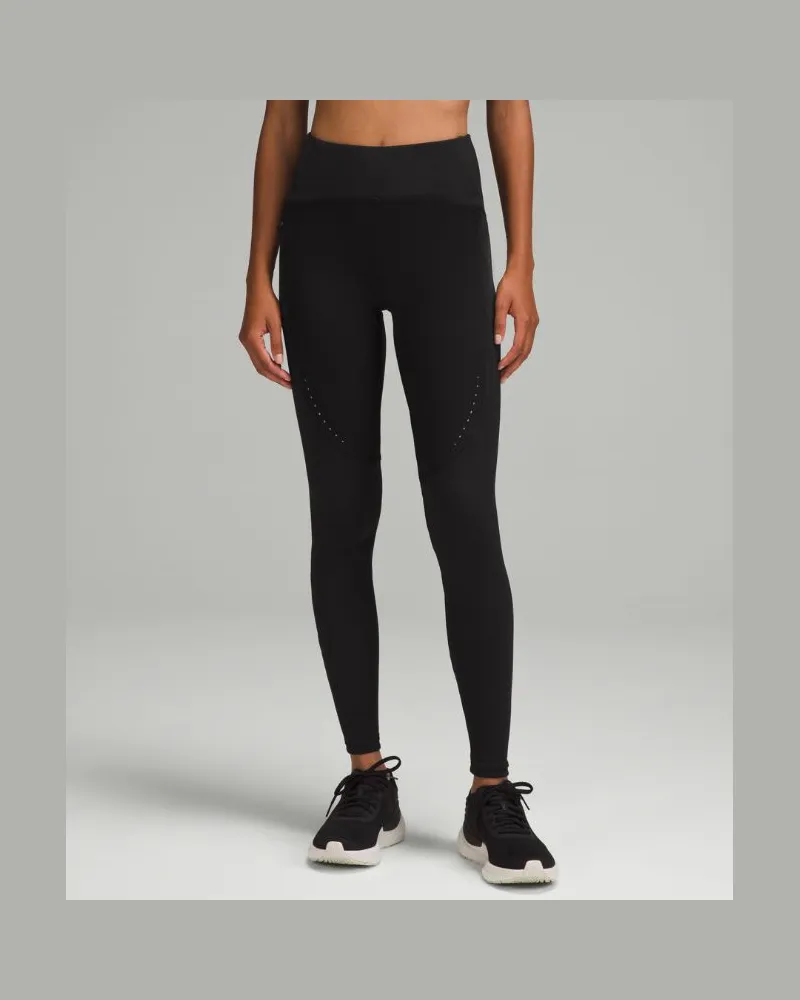 LULULEMON Lauftights mit hohem Bund für kaltes Wetter für Frauen – 71 cm – Größe in Black Black