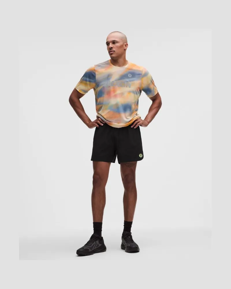 LULULEMON Fast and Free Lined Running Short 5" Design Berlin '26 für Männer – Größe in Black Black