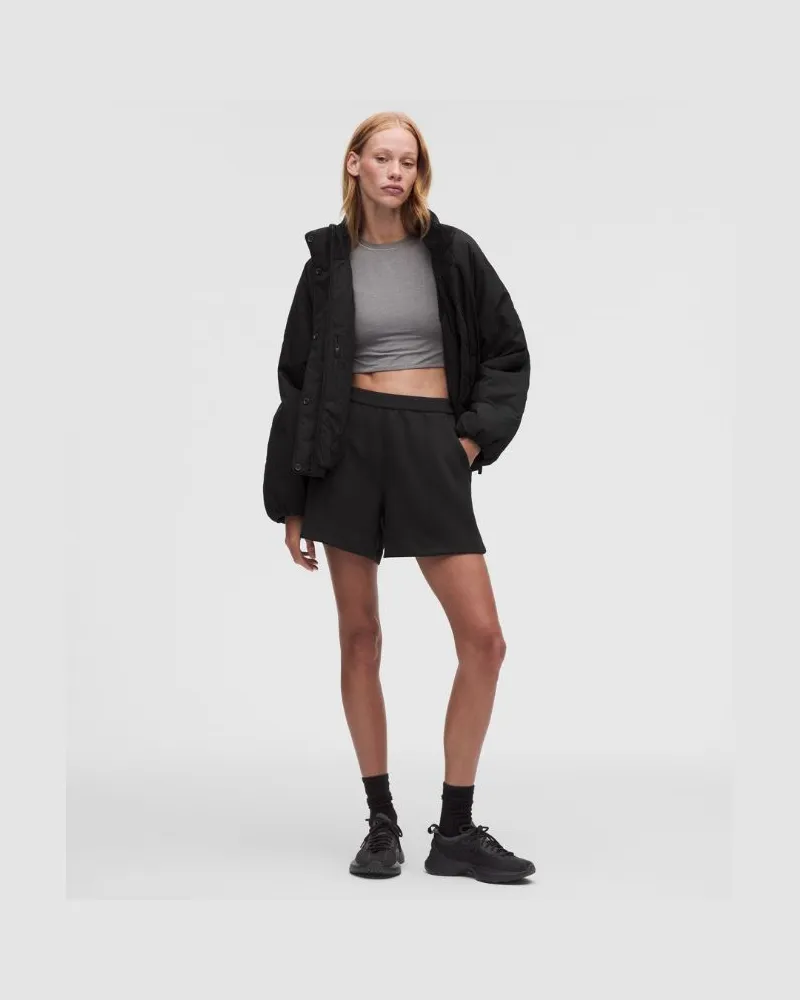 LULULEMON Smooth Spacer-Shorts mit hohem Bund für Frauen – 13 cm – Größe in Schwarz Schwarz