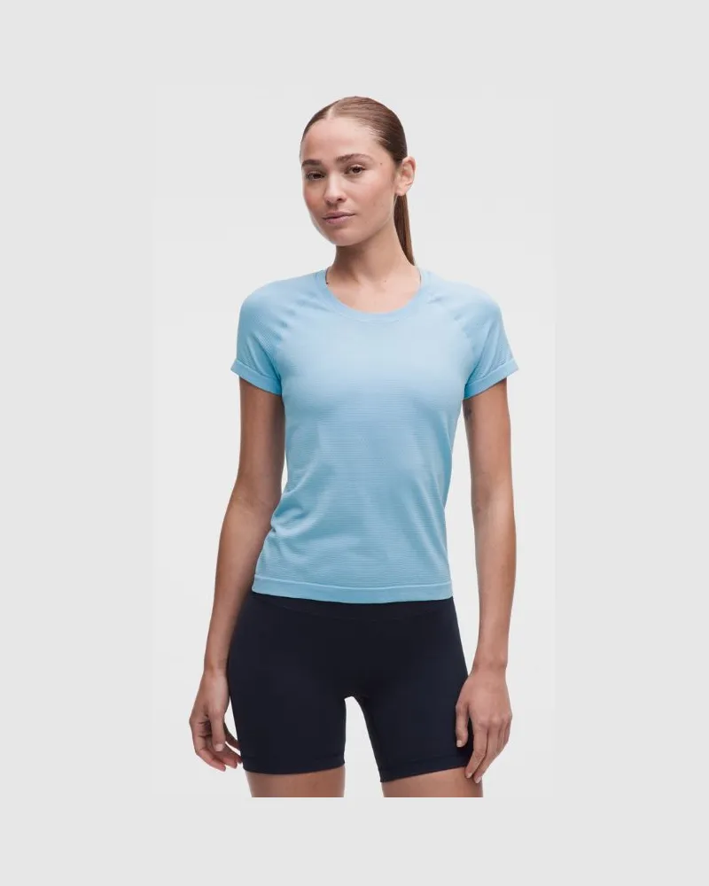 LULULEMON Swiftly Tech Kurzarmshirt 2.0 Taillenlänge für Frauen – Größe in Dreamy Blue Dreamy