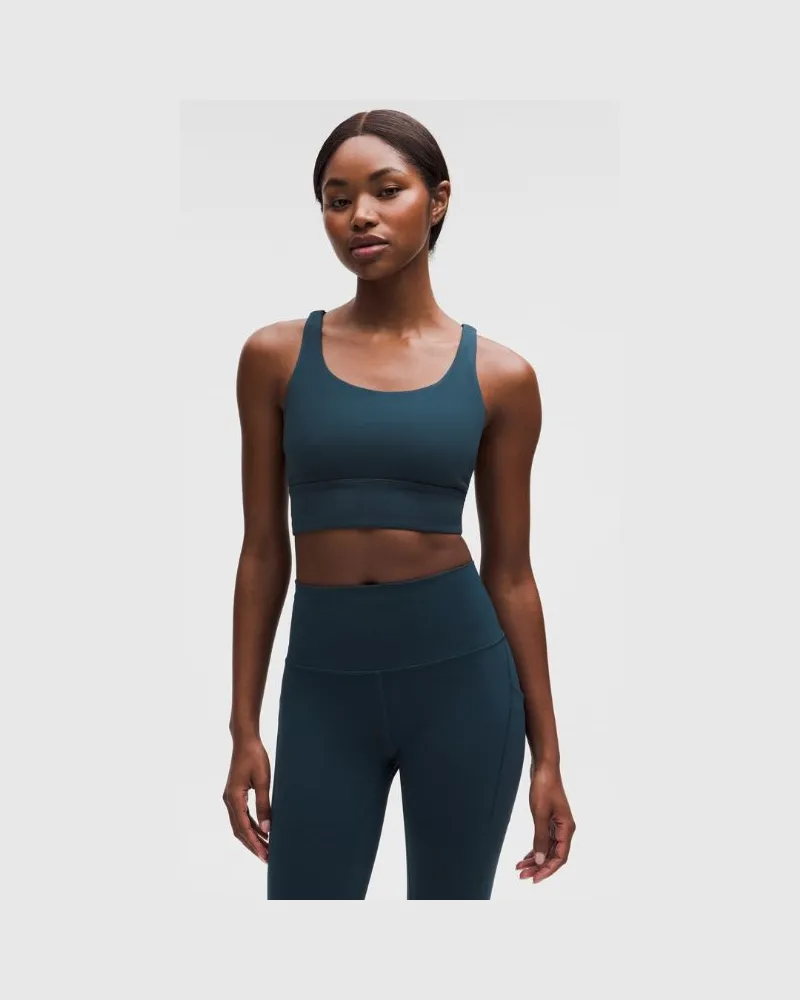 LULULEMON Energy BH Lang für Frauen – Größe in Indochine Blue Indochine