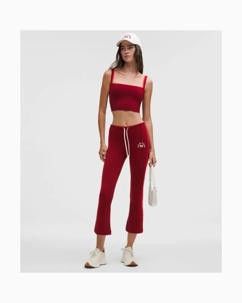 LULULEMON Nulu Hose mit ausgestelltem Bein und sportlichem Besatz für Frauen – Größe in Oxblood/Lululemon Red Oxblood