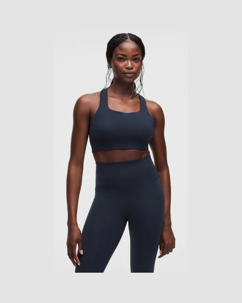 LULULEMON All-Time Hero Sports Bra Medium Support D/DD Cup für Frauen – Größe in True Navy True