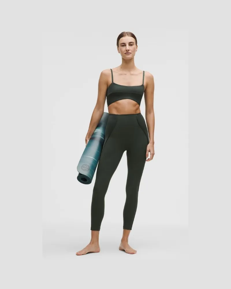 LULULEMON Align No Line Hose mit hohem Bund Satin für Frauen – 64 cm – Größe in Rainforest Green Rainforest