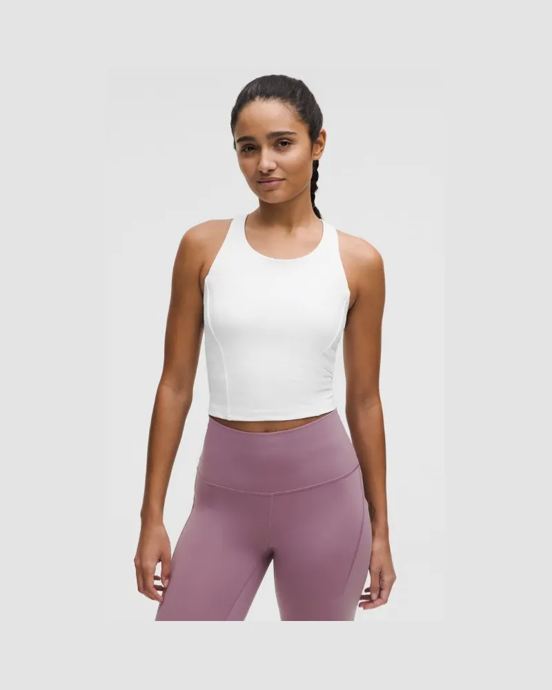 LULULEMON Wunder Train Racerback-Tanktop Mittlerer Halt für B/C-Cups für Frauen – Größe in White White