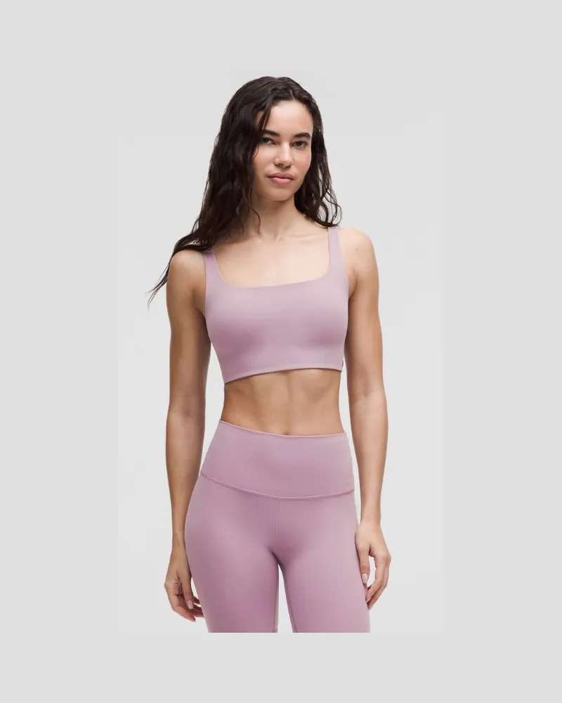 LULULEMON Bend This BH mit quadratischem und U-Ausschnitt Leichter Halt A–C-Cups für Frauen – Größe in Lavender Lux Lavender