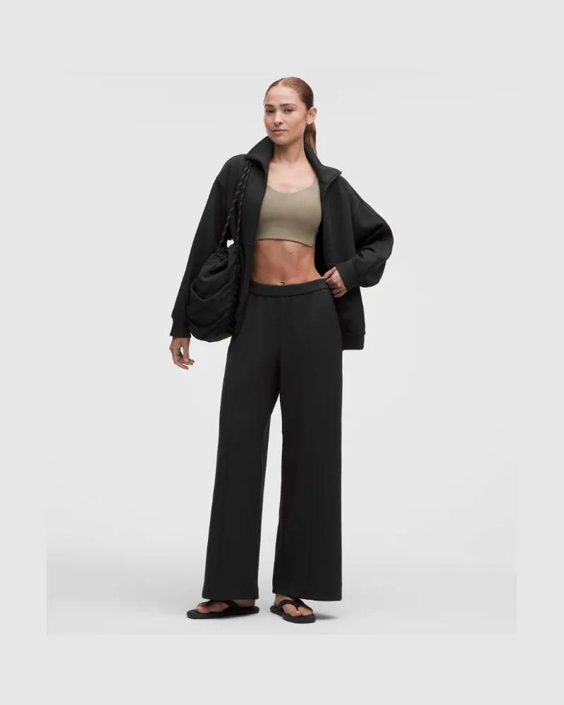 LULULEMON Smooth Spacer-Hose mit hohem Bund und weitem Bein Standard für Frauen – Größe in Schwarz Schwarz