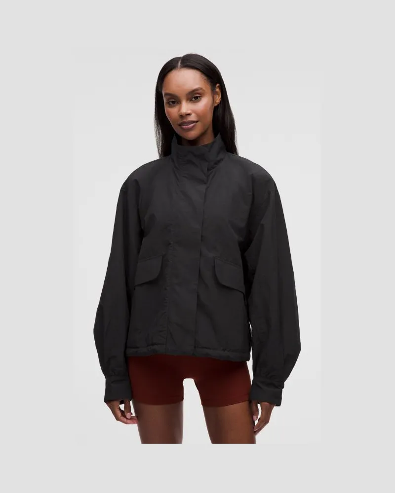 LULULEMON Wendbare Oversized-Jacke mit Kordelzug im Saum für Frauen – Größe in Black Black