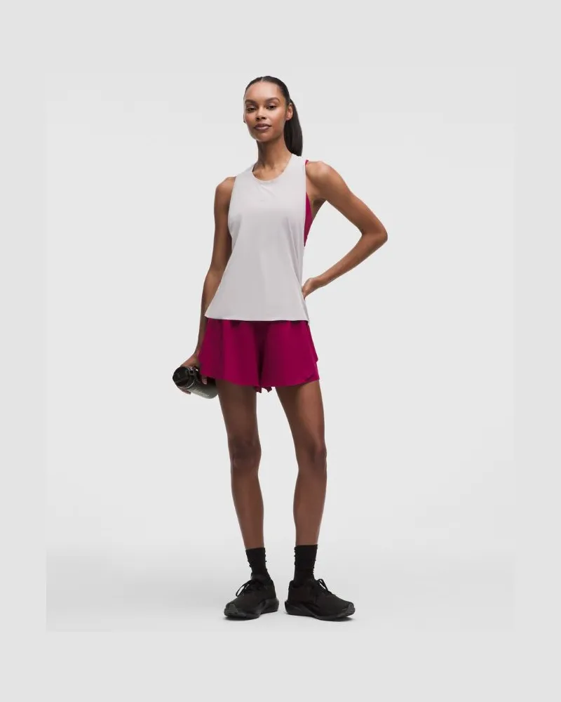 LULULEMON Shake It Out Laufshorts mit hohem Bund für Frauen – 10 cm – Größe in Raspberry Rave Raspberry