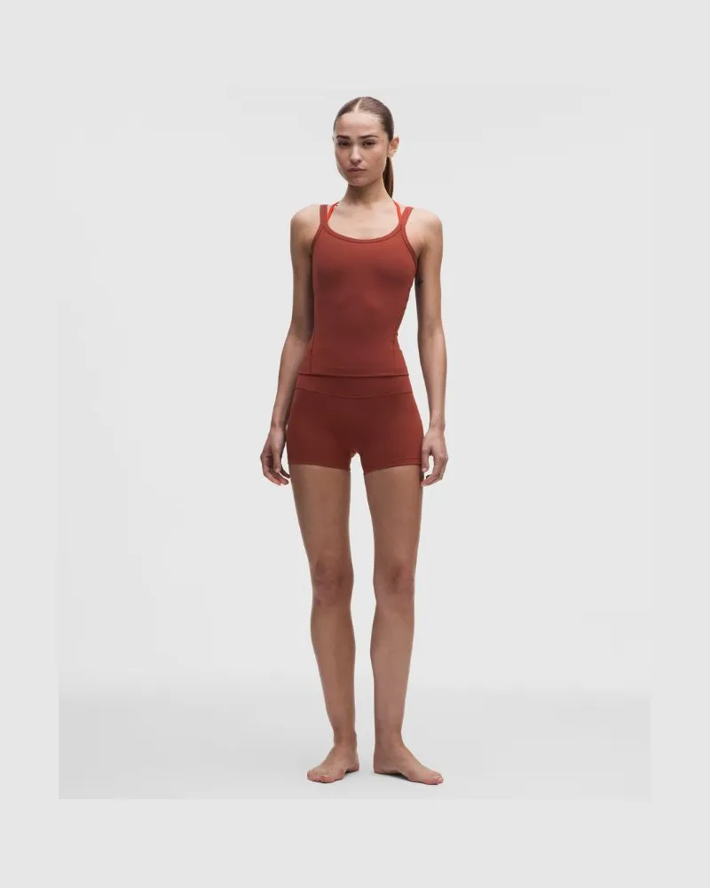 LULULEMON Align Shorts mit hohem Bund für Frauen – 10 cm – Größe in Cranberry Charm Cranberry