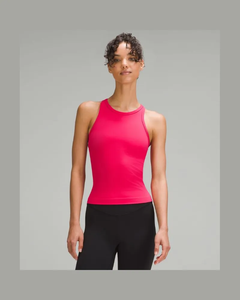 LULULEMON Align Racerback-Tanktop in Taillenlänge für Frauen – Größe in Cherry Mist Cherry