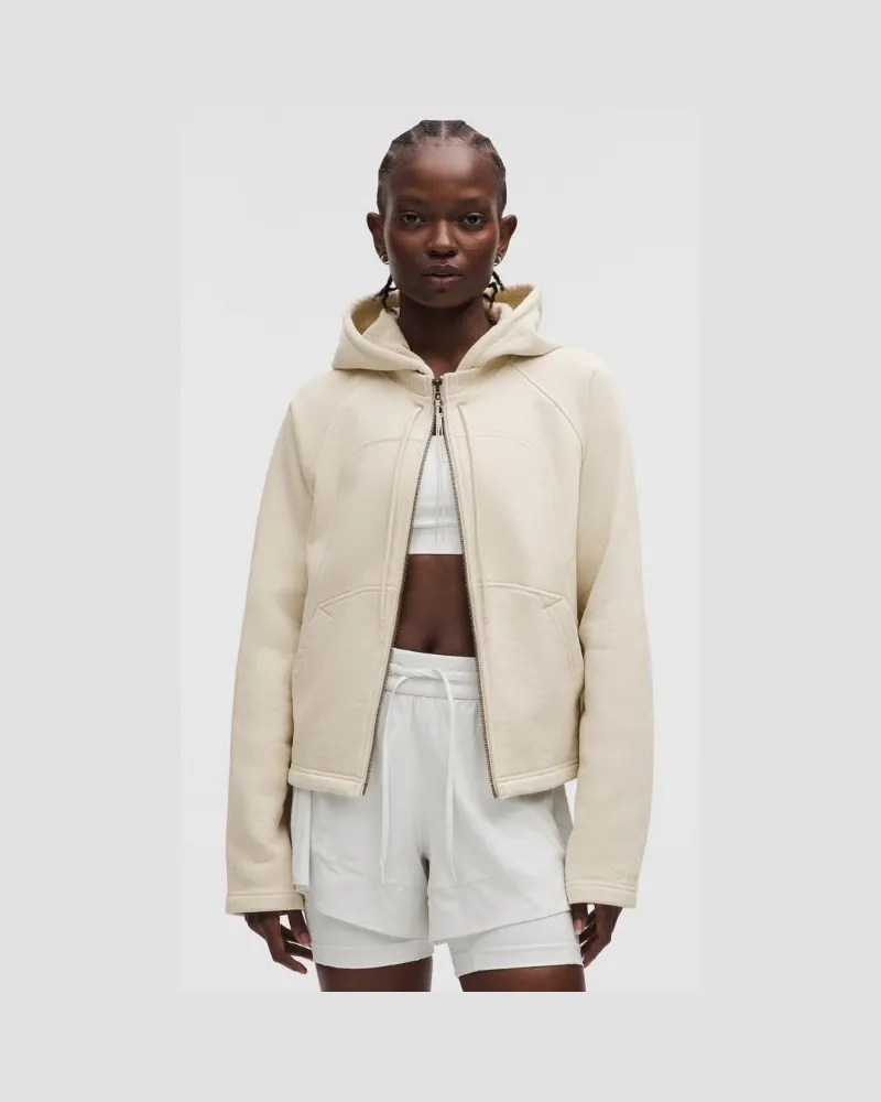 LULULEMON Hoodie mit abnehmbarer Kapuze und durchgehendem Reißverschluss SLNSH Kollektion für Frauen – Größe in Natural Ivory Natural