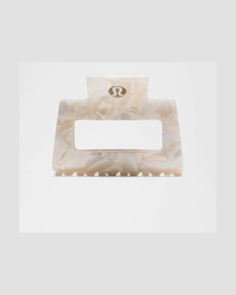 LULULEMON Mittelgroßer Haarclip in Light Ivory/White Light