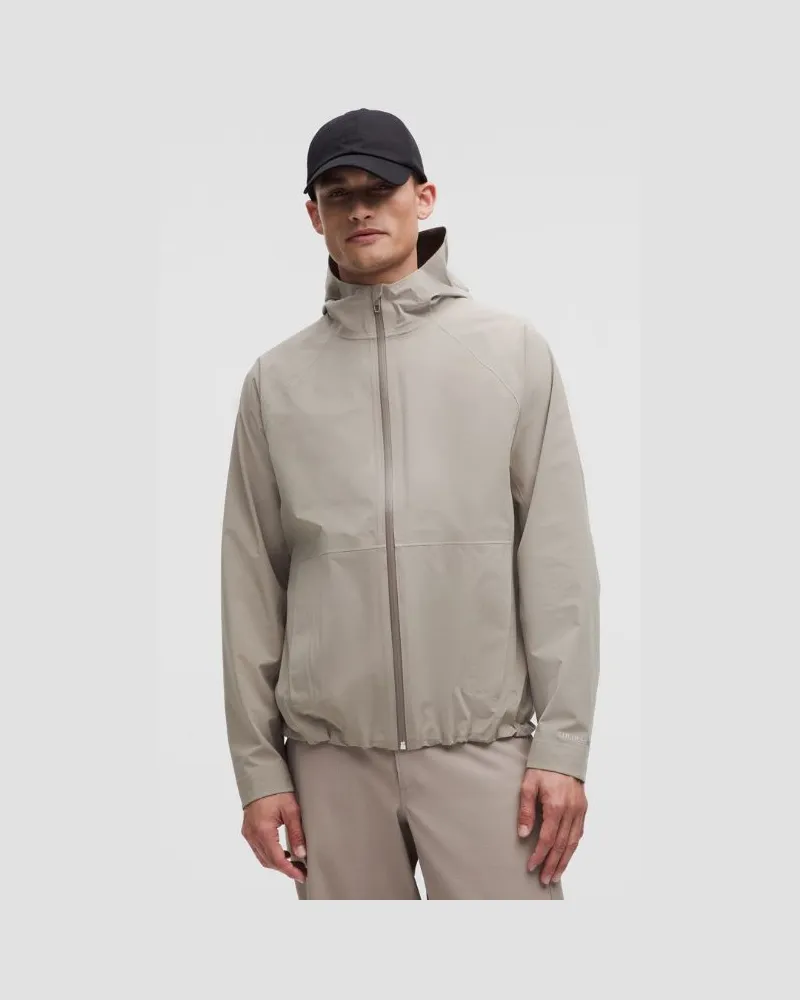LULULEMON Wasserdichte Jacke aus stretchigem Glyde für Männer – Khaki – Größe Warm