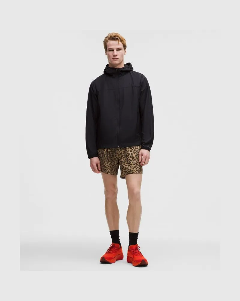 LULULEMON Mile Maker Run Crew Shorts ohne Liner aus -Stoff für Männer – 15 cm – Größe in True Leopard Multi True