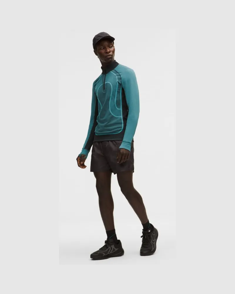 LULULEMON Lightweight Glyde Lined Short 6" SLNSH Collection für Männer – Größe in Black Black