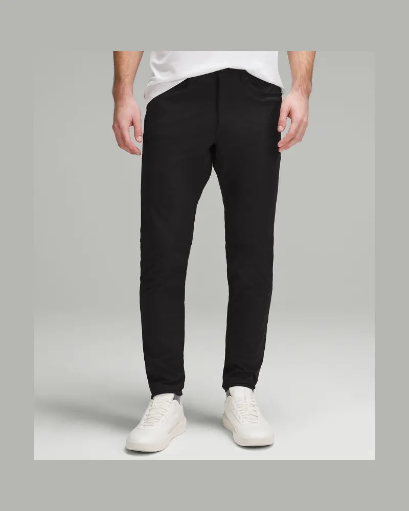 LULULEMON ABC Hose im Slim Fit mit 5 Taschen Warpstreme für Männer – 76 cm – Größe in Black Black