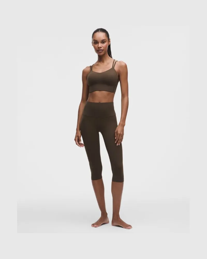 LULULEMON Align Crop Leggings mit hohem Bund für Frauen – 43 cm – Größe in Walnut Crunch Walnut